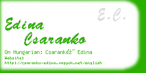 edina csaranko business card